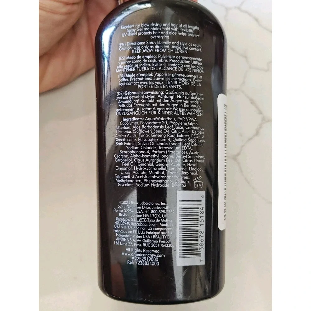 American Crew Spray Gel Medium Hold 8.45 oz Styling Natural Look‎
